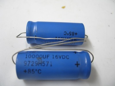 NEW 2PCS SPRAGUE 53D 9729H571 AXIAL CAPACITOR 10000MFD 16VDC +85C Q0432