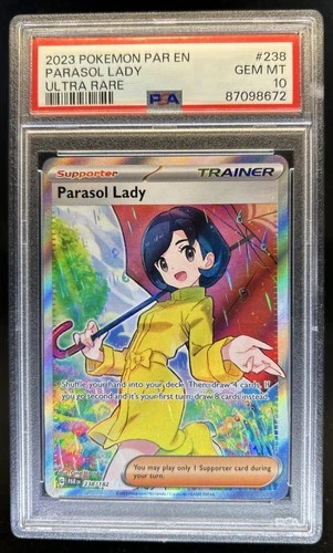 2023 Pokemon SV Paradox Rift Parasol Lady #238/182 PSA 10 GEM MINT