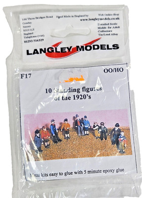 Langley Models F17 10 Standfiguren der 20er Jahre Metallbausatz OO/HO Scale Pack.