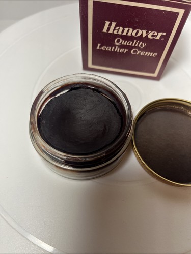Vintage Hanover Shoe Inc. Pa. U.S. Leather Creme Polish 2oz. Jar & Box Brown - Picture 2 of 8