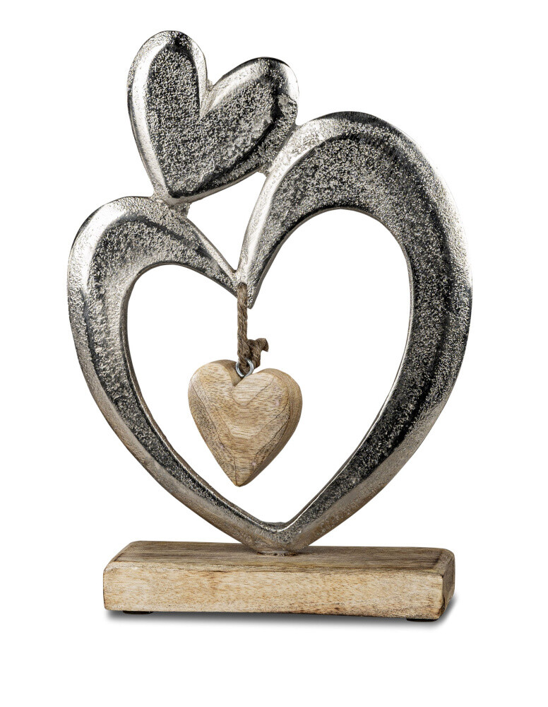 Форма для декора Herz mit 3 Herzen Mangoholz Alu 510082 - 26 см