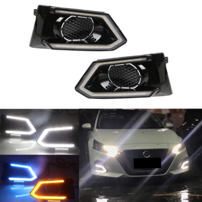 3 Colors Switchback LED Daytime Running DRL Light L&R Kit For 2019 Nissan Altima