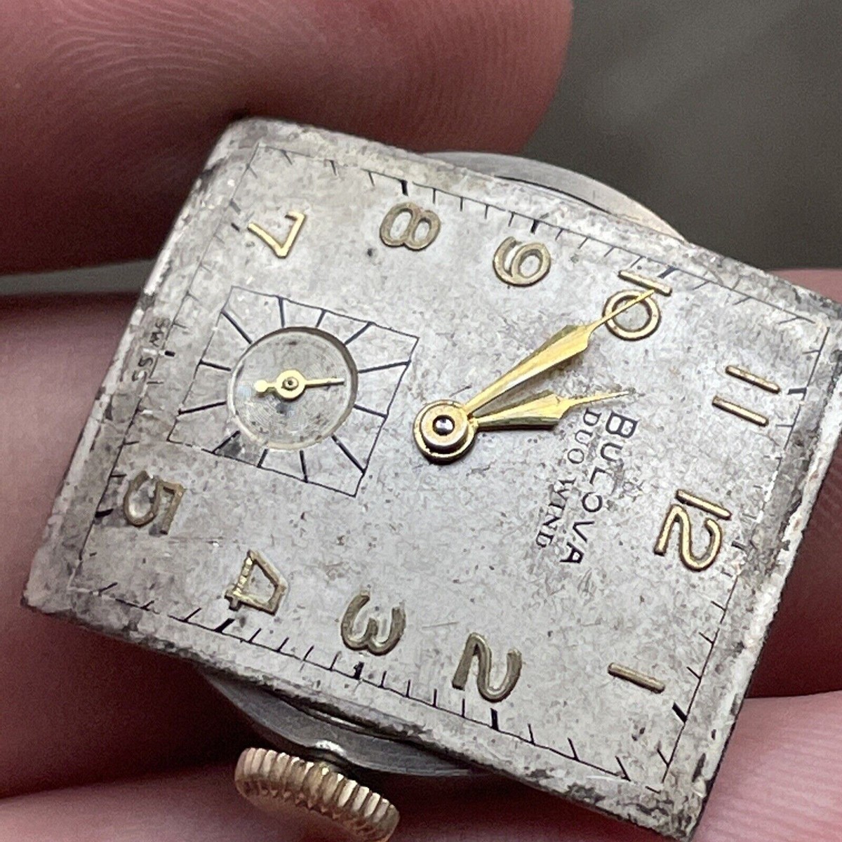 VTG Bulova Watch Co. Duo Wind Watch Face With Movement | eBay