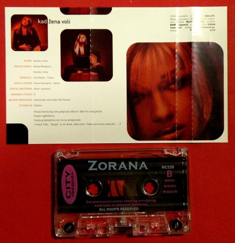 ZORANA KAD ZENA VOLI YUGOSLAVIA SERBIA CROATIA BOSNIA MONTENEGRO CASSETTE TAPE - Picture 2 of 2