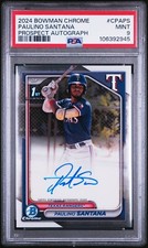 2024 Bowman Chrome Paulino Santana 1st Prospect Auto #CPA-PS PSA 9 Mint