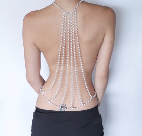 Biki Körperkette BH Halskette Harness Damen Bauch Rückenkette Strandschmuck Hot - Bild 1 von 4