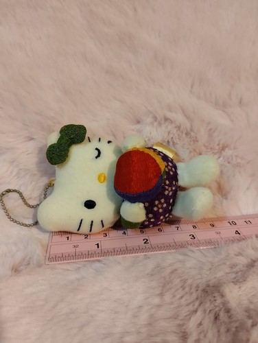 Vintage 2003 Hello Kitty Mini 3" Plush Doll Keychain Pre-owned Excellent Cond. - Picture 2 of 9