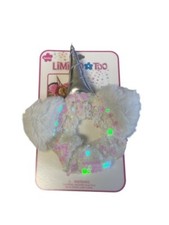 Limited Too Girls Twister Sequin Unicorn Hair Scrunchie With Plush Ears  Metall