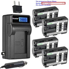 Kastar Battery LCD AC Charger for NP-FM500H FM500H Sony VG-C77AM Camera Grip