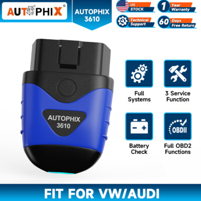 AUTOPHIX 3610 Bluetooth Diagnostic Scan Tool Fit for VW All-System OBD2 Scanner