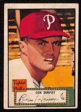 1952 Topps #44a Con Dempsey - Phillies - EX - Clean Card! RC