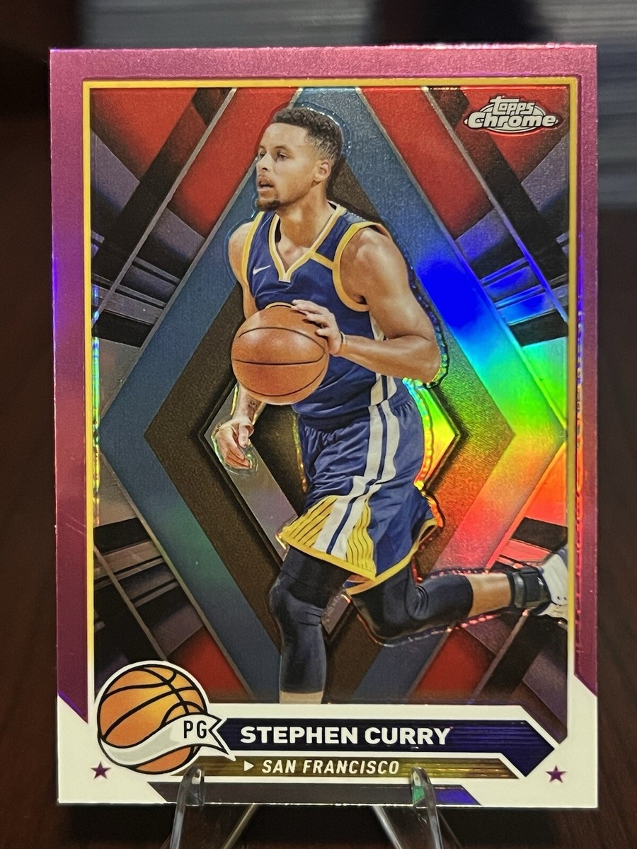2023-24 TOPPS CHROME STEPHEN CURRY PINK REFRACTOR SP #30 2023-24 TOPPS CHROME STEPHEN CURRY PINK REFRACTOR SP #30