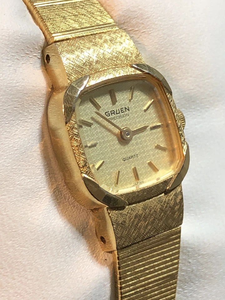 Reloj Pulsera Mujer Vintage Gruen Tono Dorado Octágono Damas Nuevo Murciélago Foto 2 de 4