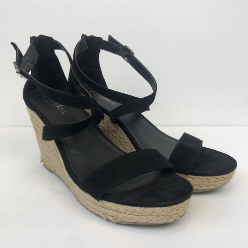 Candies 10 Womens Black Strappy 