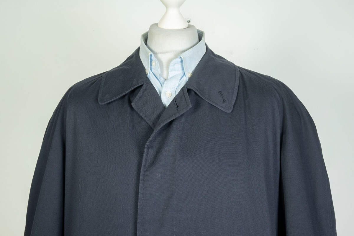 Burberrys ネイビー ジャケット Burberrys Navy Blue Nova Check Genuine Men's Trench Coat