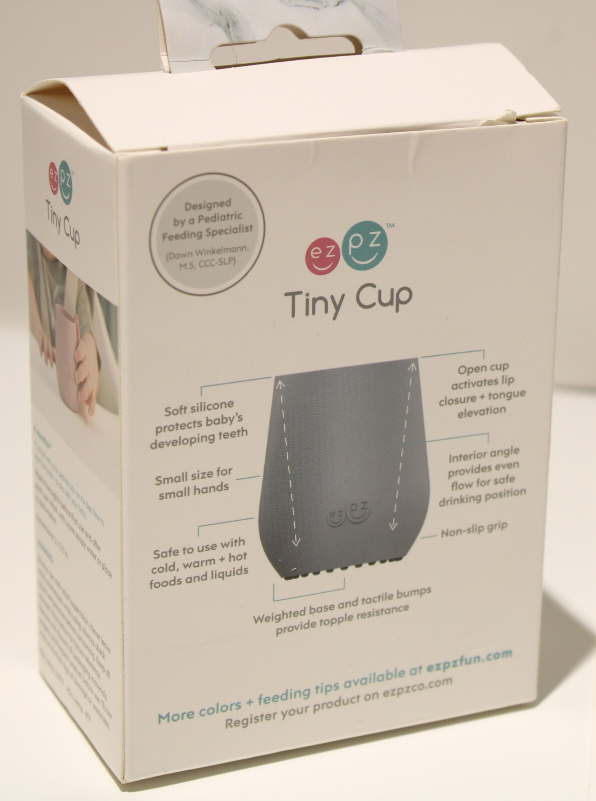 ezpz Tiny Cup Training Cup Silicone Bottle Transition Infant 2oz 4m+