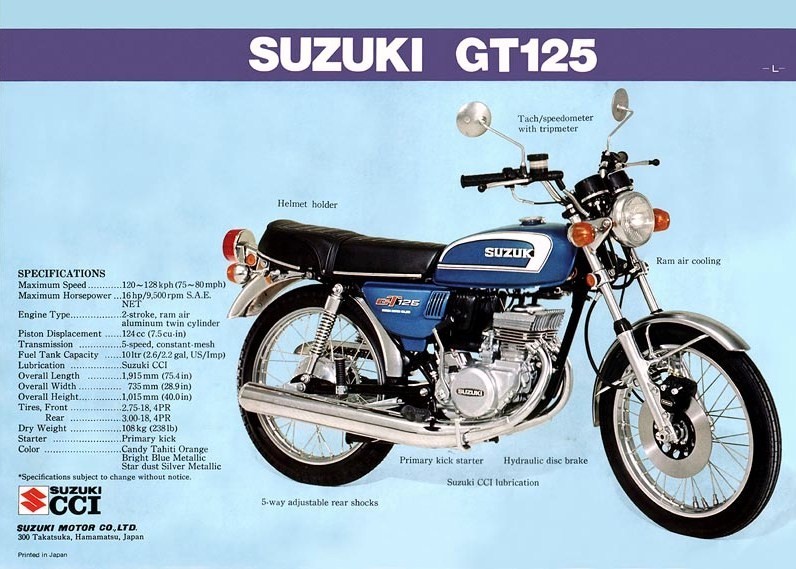 バイク gt125 SUZUKI GT125発売 – 趣味の部屋
