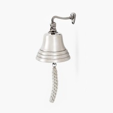 Wall Mounted Bell Nautical Ships Bell Last Order Bell Pub Home Bar Silver Bell