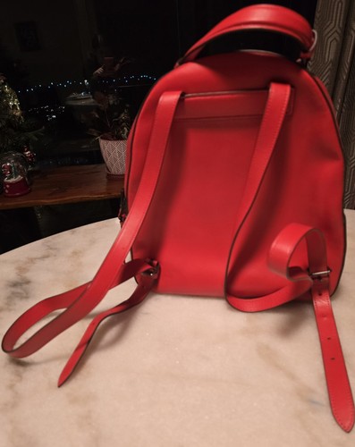 COACH Laser Signature Leather Red Backpack Jordyn Large Size GREAT Conditon! ❤️ - Picture 6 of 12