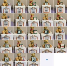 Enesco Cherished Teddies Alphabet Letter Figurines - choose from B-D, F-K, M-Z
