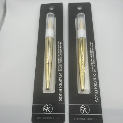 2 Pack Sonia Kashuk Dramatically Brightening Kajal White Crayon Gel Eye Liner