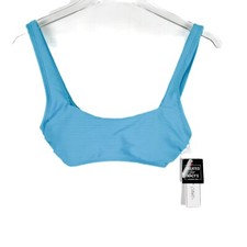 NWT Salt Cove Variegated Ribbed Bralette Bikini Top Blue Size XS NEW