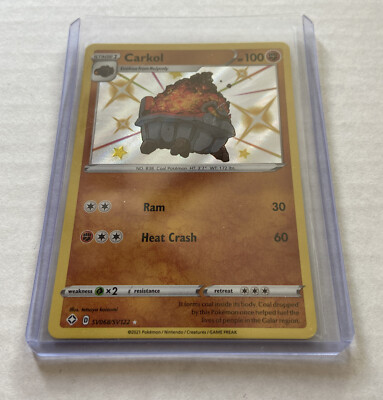 carkol pokemon card TCG Rare Shining Fates Shiny Vault Holo SV068/SV12 Pfaltzcraftsmore this Pokemon takes 20 less damage from attacks (after applying Weakness and Resistance). Pokemon Card - Shining Fates