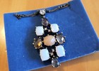 NEW IN BOX 2008 LARGE VICTORIAN LOOK ROMANTIC DROP TWO CHAINS NECKLACE -16.7"+ — photo 3