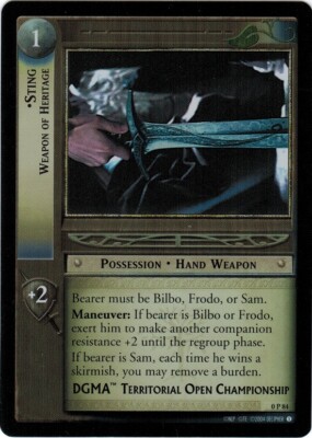 LotR TCG Reward Store Promo 0P84 - Sting, Weapon of Heritage