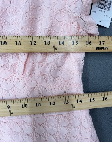 Perceptions Dress S Petal Pink Short Sleeve Midi Coquette Feminine Romantic New - Picture 7 of 8