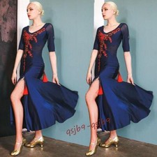New Latin Tango Ballroom Dance Dress Modern Salsa Waltz Standard Long Dancewear