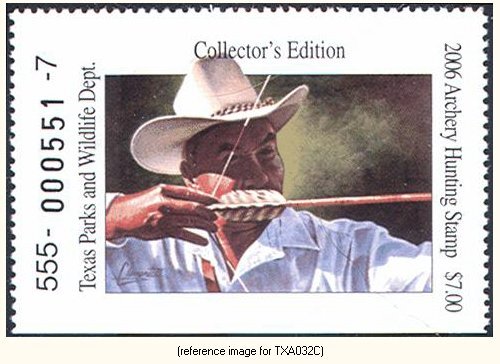 D2K Texas Archery Stamp 2006 ($7.00) - Picture 1 of 1