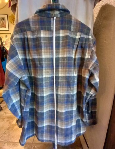 Vintage Herren Pendleton Board Hemd braun grau blau kariert 70er Jahre M/L 42” - Bild 6 von 10