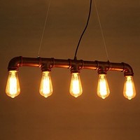 Industrial Steampunk Hanging Ceiling Lamp Iron Pipe Fixture Pendant 5 Lights Industrial Steampunk Hanging Ceiling Lamp Iron Pipe Fixture Pendant 5 Lights