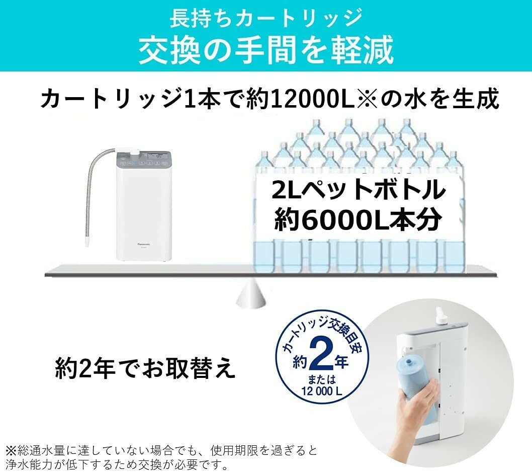 Panasonic Alkaline Ionized Water Apparatus Light Gray TK-AS47-H