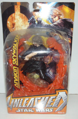 Hasbro Unleashed Star Wars Anakin Skywalker Action Figure 2005 Lucas Film J1