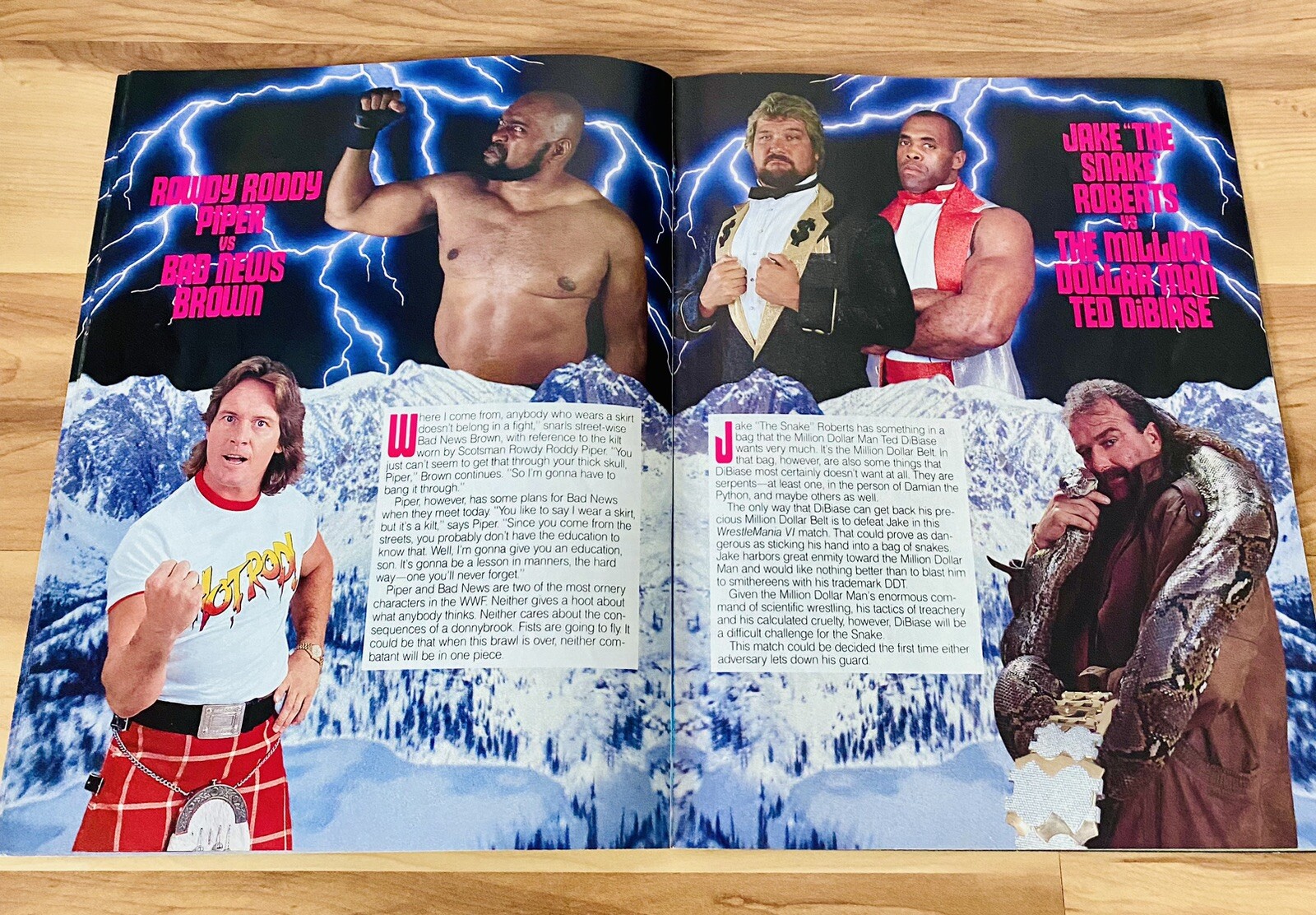WWF WRESTLEMANIA VI Souvenir Program 1990 Hulk Hogan Vs Ultimate