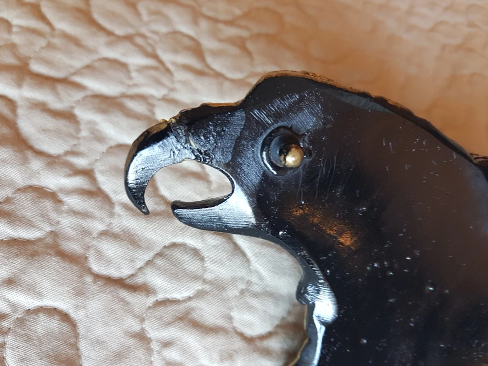 TOTALER HINGUCKER Gold/Silberner Adlerkopf mit Kristallsteinen Schnalle 16x11cm - Bild 4 von 4