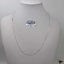 COLLANA UNISEX A MAGLIA VENEZIANA IN ORO BIANCO 18KT 1 GRAMMI (7352) 50 cm