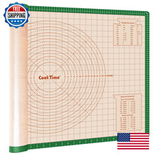 36x24 inch Large Silicone Baking Mat Non-Slip for Dough, Pie  Pizza - Green