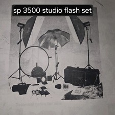 Square Perfect SP3500 Flash Studio Kit 2 Heads Stands Umbrellas 160W