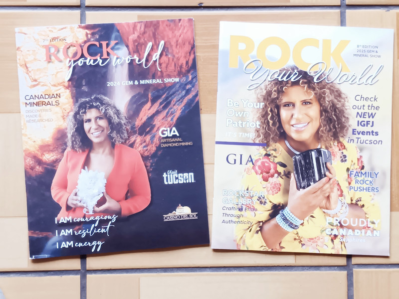 "ROCK YOUR WORLD"SET of 2 MAGAZINES GEM & MINERAL.. 2024 & 2025. Free Shipping