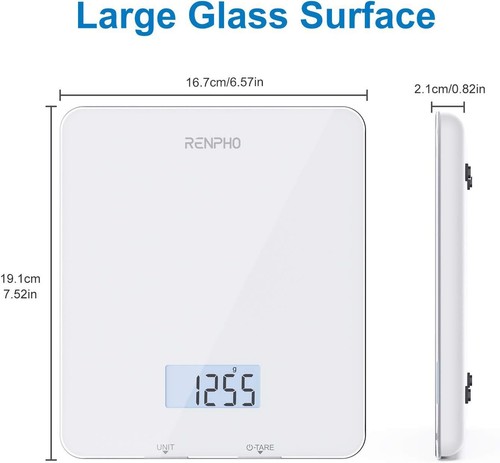 RENPHO Kitchen Scales for Precise Measurements, Smart Food Scales Calorie Count - Picture 8 of 8