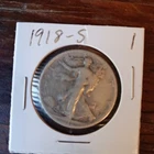1918-S Walking Liberty Half Dollar Good to VG condition