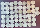 Ben Franklin Half Dollar 90 % Silver Lot 50 Coins