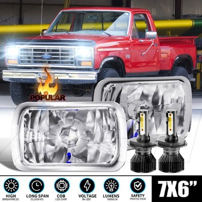 For Ford F150 F250 F350 78 - 1986 '5x7 7x6' inch 6000K LED Headlight Hi/Lo Beam