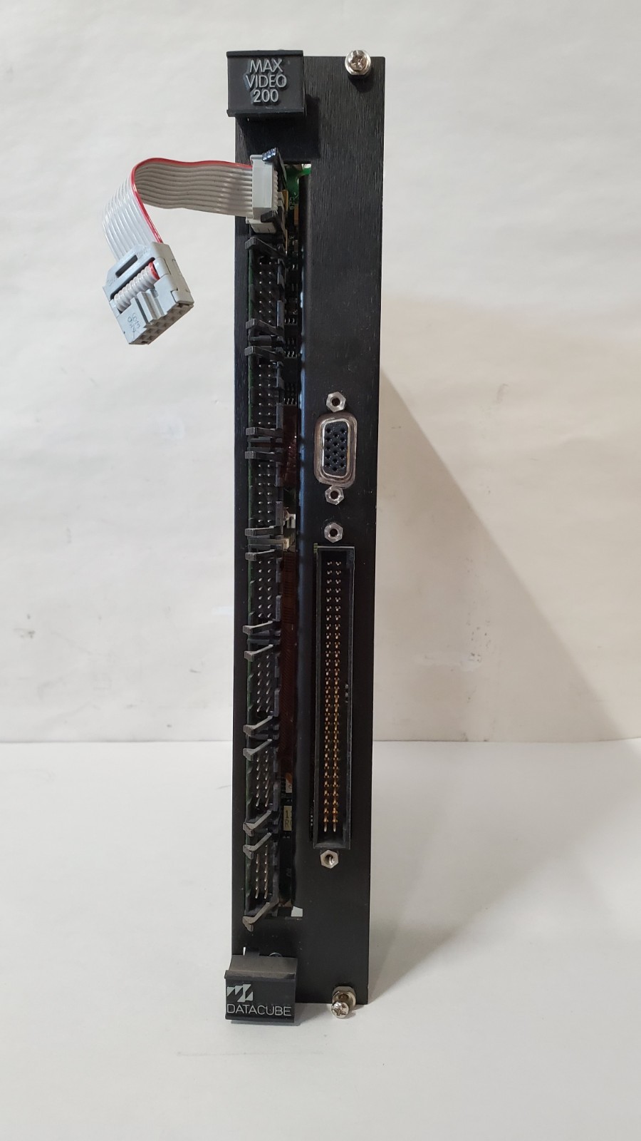 DATACUBE INC MAX VIDEO 200 ARCHITECTURAL VME CARD w/ RIBBON CONNECTIONS