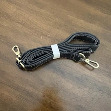 Black Faux leather Luggage Replacement Strap NWOT D6