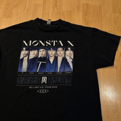 Monsta X Concert T-Shirt Adult Sz XL Black No Limit US Tour 2022 GUC K-Pop