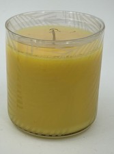 Tommy Bahama Yellow Tropical Scented Candle in Glass Palm Leaf Jar Candle NOS